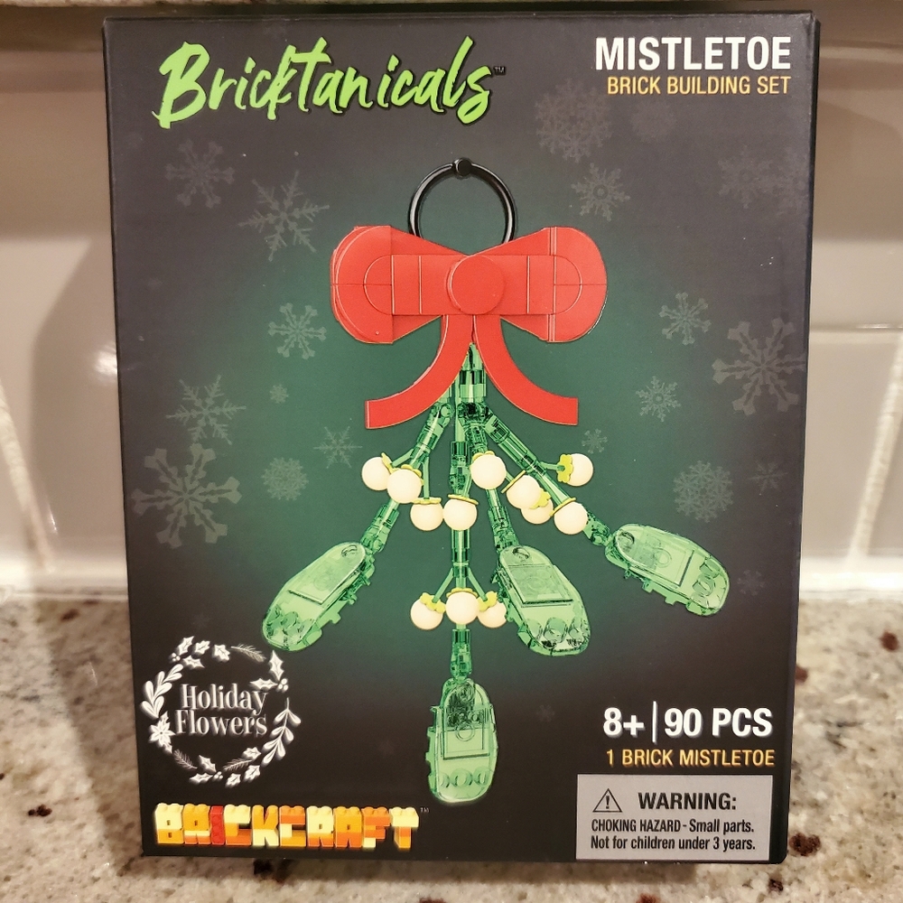 NIB Brickcraft Bricktanicals Holiday "Mistletoe"‎ Brick Building Set 90 Pcs